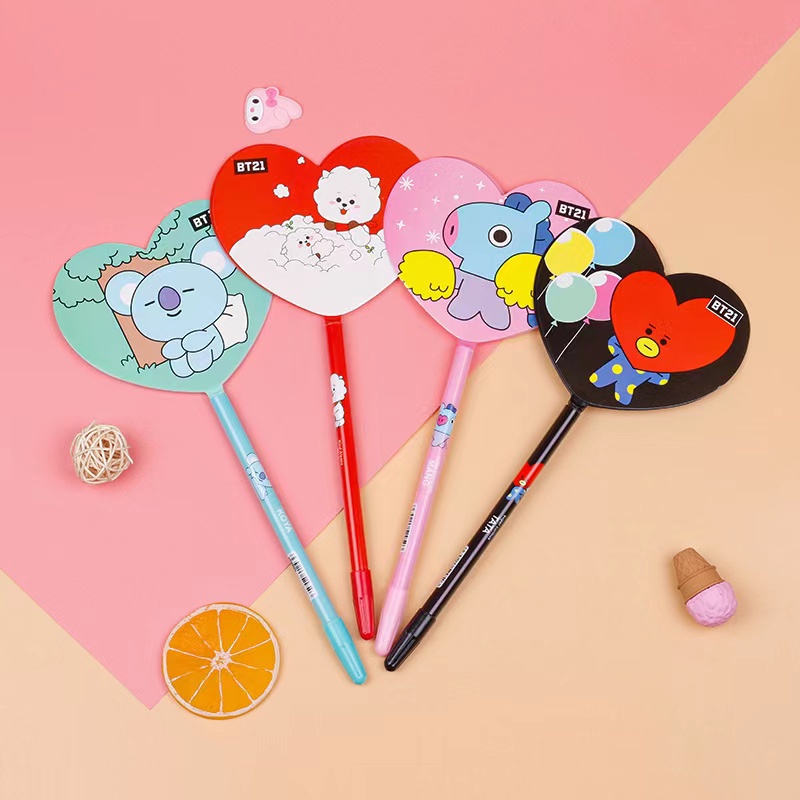 PULPEN GEL BTS BT21 KIPAS BESAR MURAH / PULPEN BTS / PULPEN BT21 / BOLPEN GEL / PENA / BALLPOIN