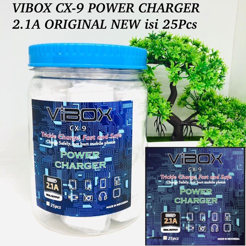 PROMO TRAVEL ADAPTER VIBOX CX-9 2.4A BATOK CHARGER SMART ID FULL IC INSIDE 1TOPLES ISI 25PCS