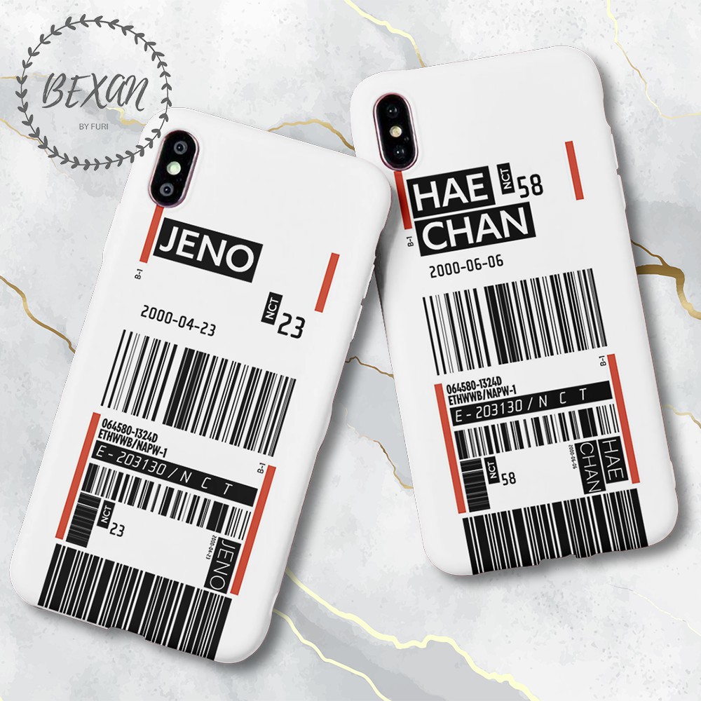 case nct barcode white unit dream and new member/ case nct dream/ case nct aesthetic