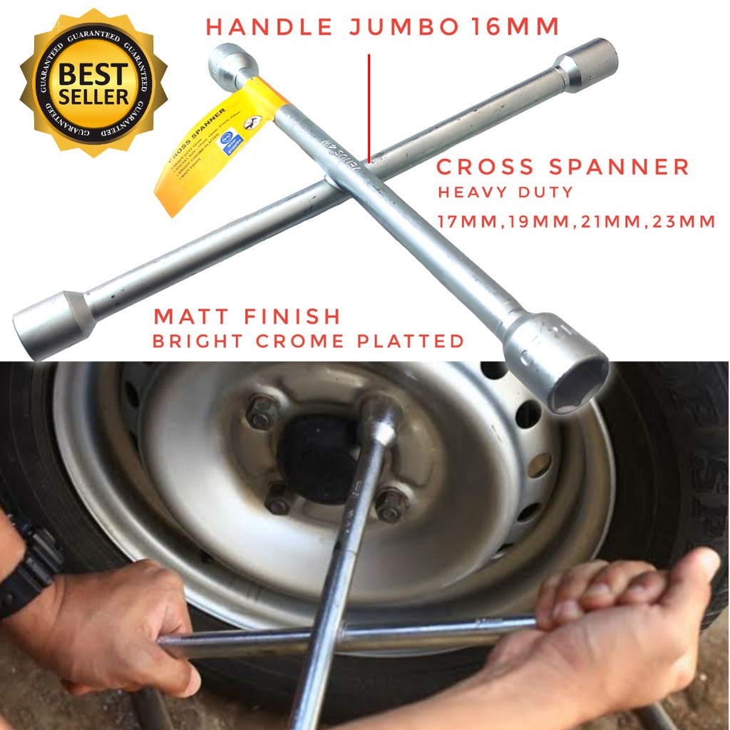 Daagstoree55 - Kunci Roda Palang Venus Heavy Duty 17-23Mm Buka Pasang Mur Baut Mobil & Truk Bengkel