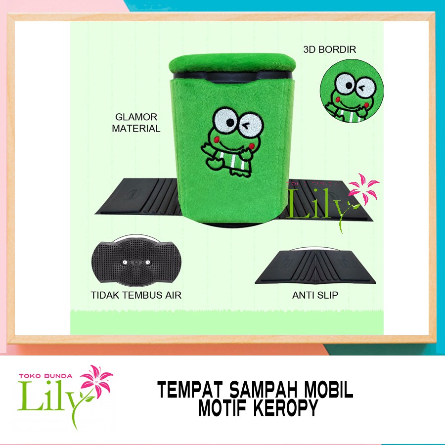 Tempat Sampah Mobil Motif Keropy-Aksesoris Mobil Keropy