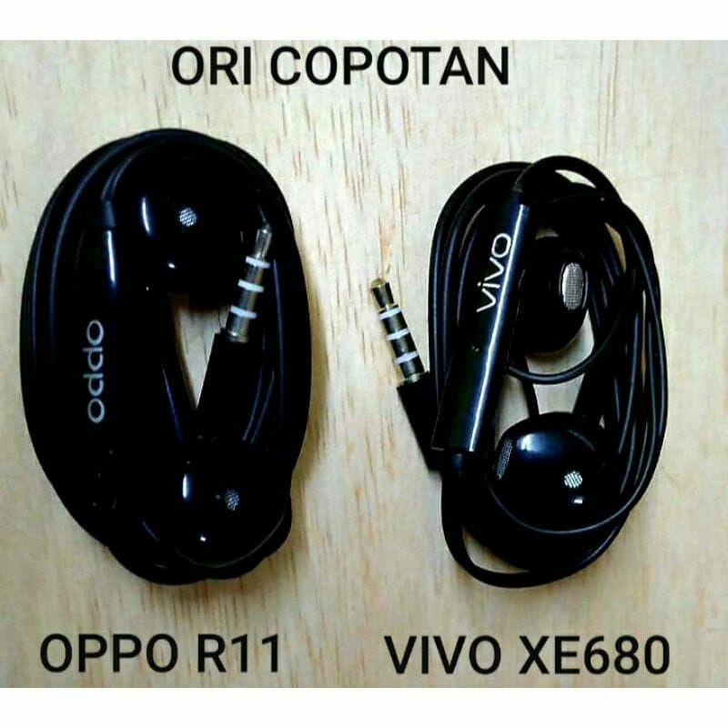 HENSET HEADSET BLUETOOTH EARPHONE HANDPHONE ORIGINAL OPPO&VIVO ORI COPOTAN HEADSFREE EARPHONE ORI BL
