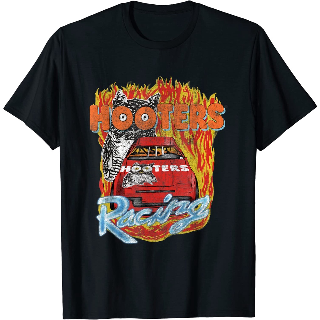 Baju Kaos Dewasa Hooters Racing Flames T-Shirt