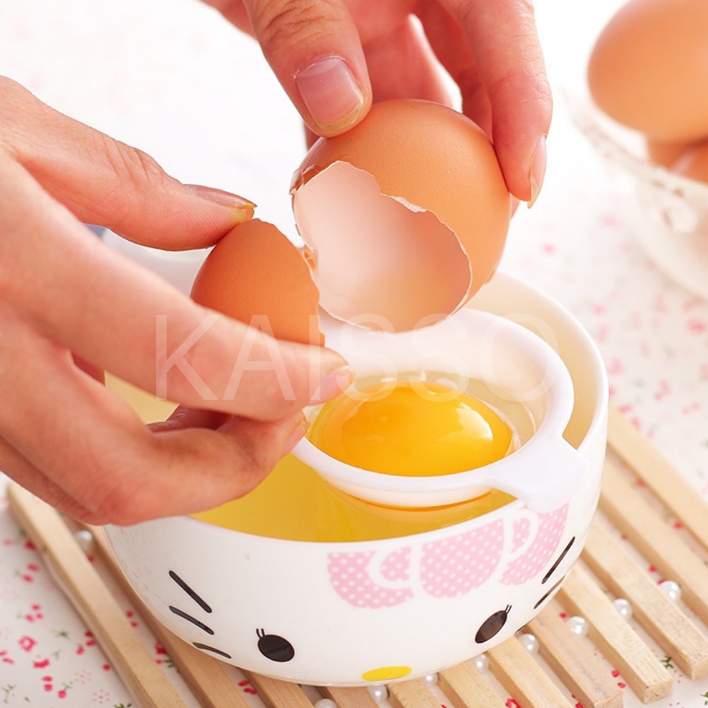 KAISSO - EGG SEPARATOR ALAT PEMISAH KUNING TELUR SENDOK PLASTIK PENYARING PUTIH TELUR