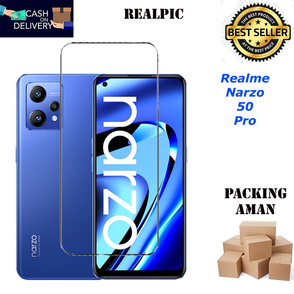 Tempered Glass Realme Narzo 50 Pro Screen Protector Anti Gores