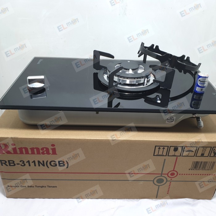 RINNAI Kompor Tanam  Kaca 1 Tungku RB 311N (GB) - 311 N - 311NGB