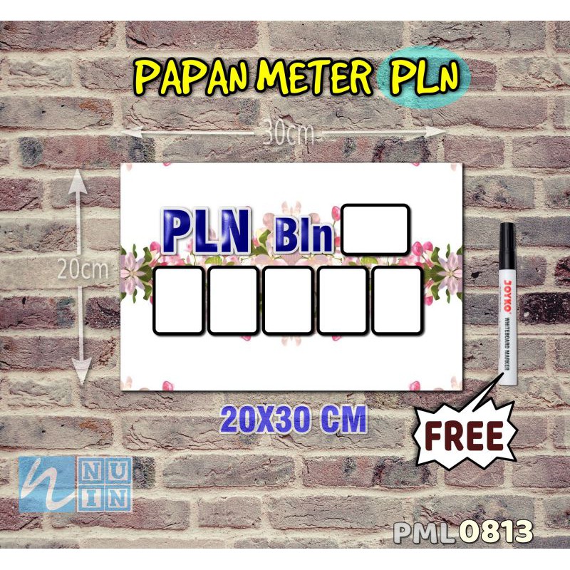 

Nuin Papan Meter Listrik PLN PAM motif Unik - Flower 13