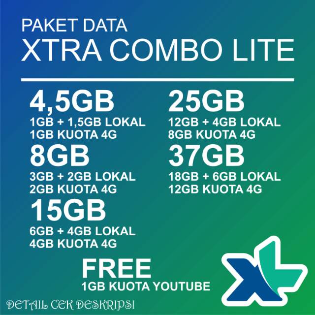 [Best Ptice] PAKET DATA XL XTRA COMBO LITE