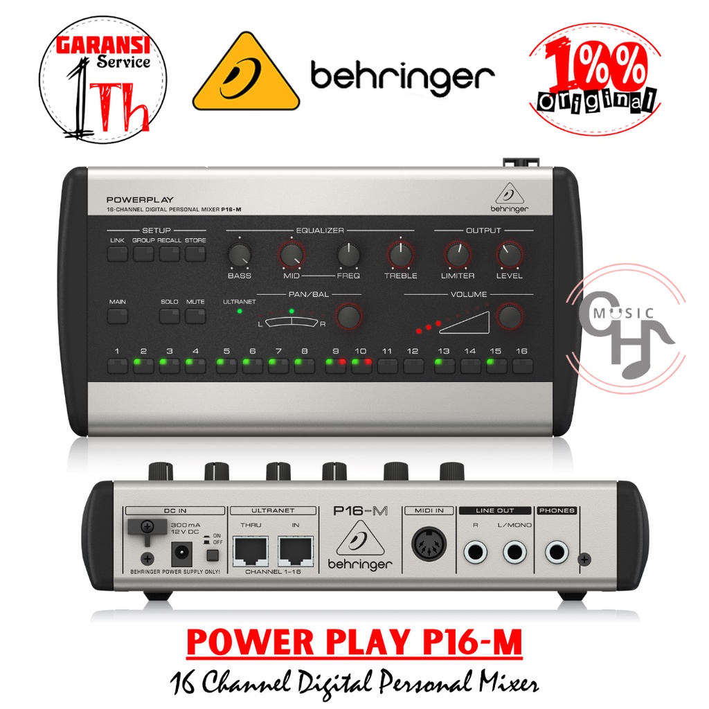 Jual Behringer Powerplay P16-M 16-channel Digital Personal Mixer ...