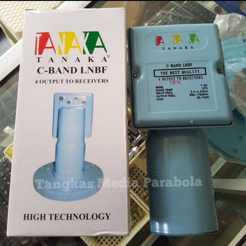 LNBF T84 Single LNB CBAND 4 OUT Tanaka C-band Untuk 4 Receiver