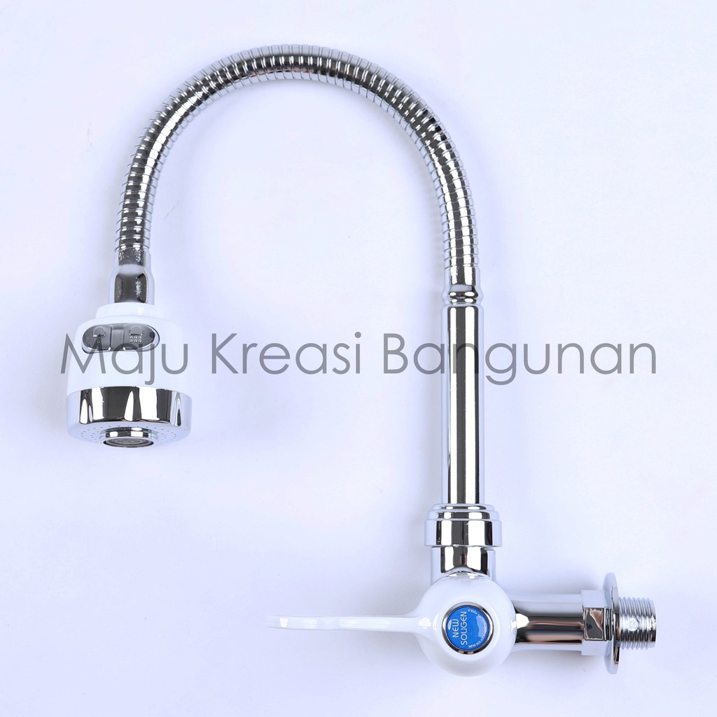 Kran Angsa Fleksibel NEW SOLIGEN PVC Keran Air Cuci Piring Tembok Sink Flexible WM1 WS1C WS1W WS1B