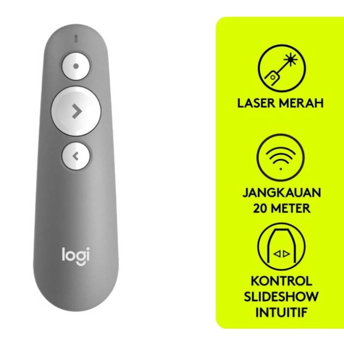 Logitech R500 Laser Presentation Remote Grey ORI RESMI