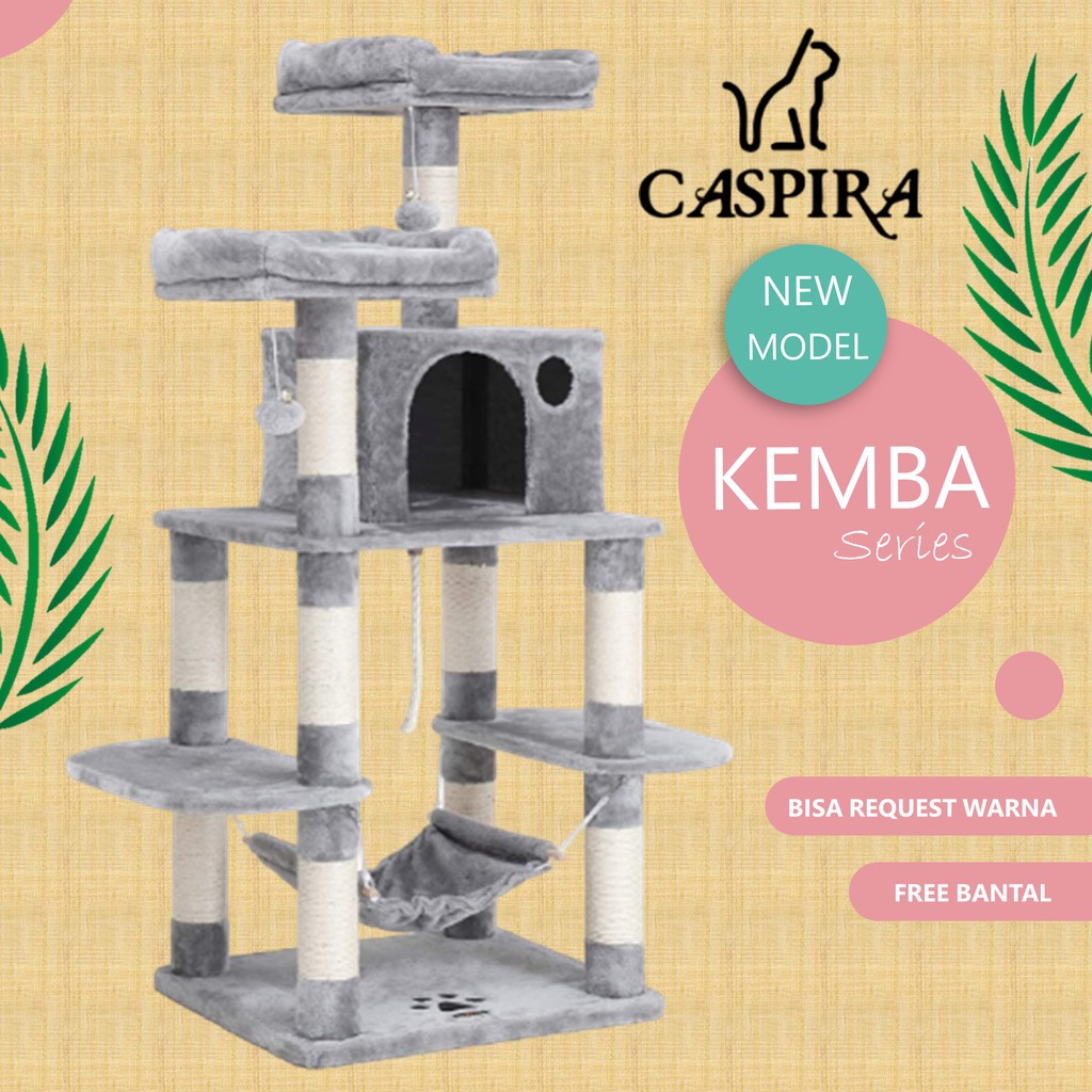 Caspira Rumah Kucing Tingkat Cat Tree Cat Condo Tingkat Tempat Bermain Kucing Kemba Series Shopee Indonesia