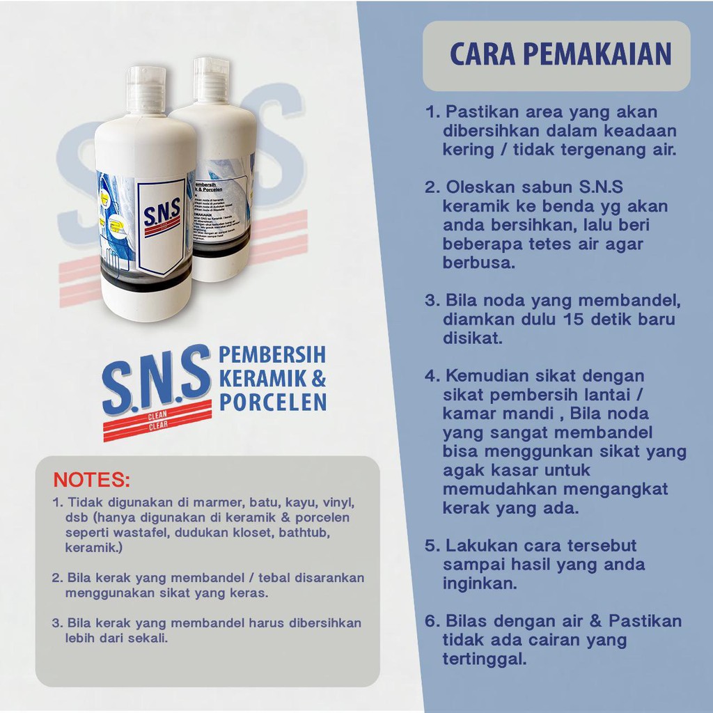 SNS Pembersih Anti Noda / Anti Kerak