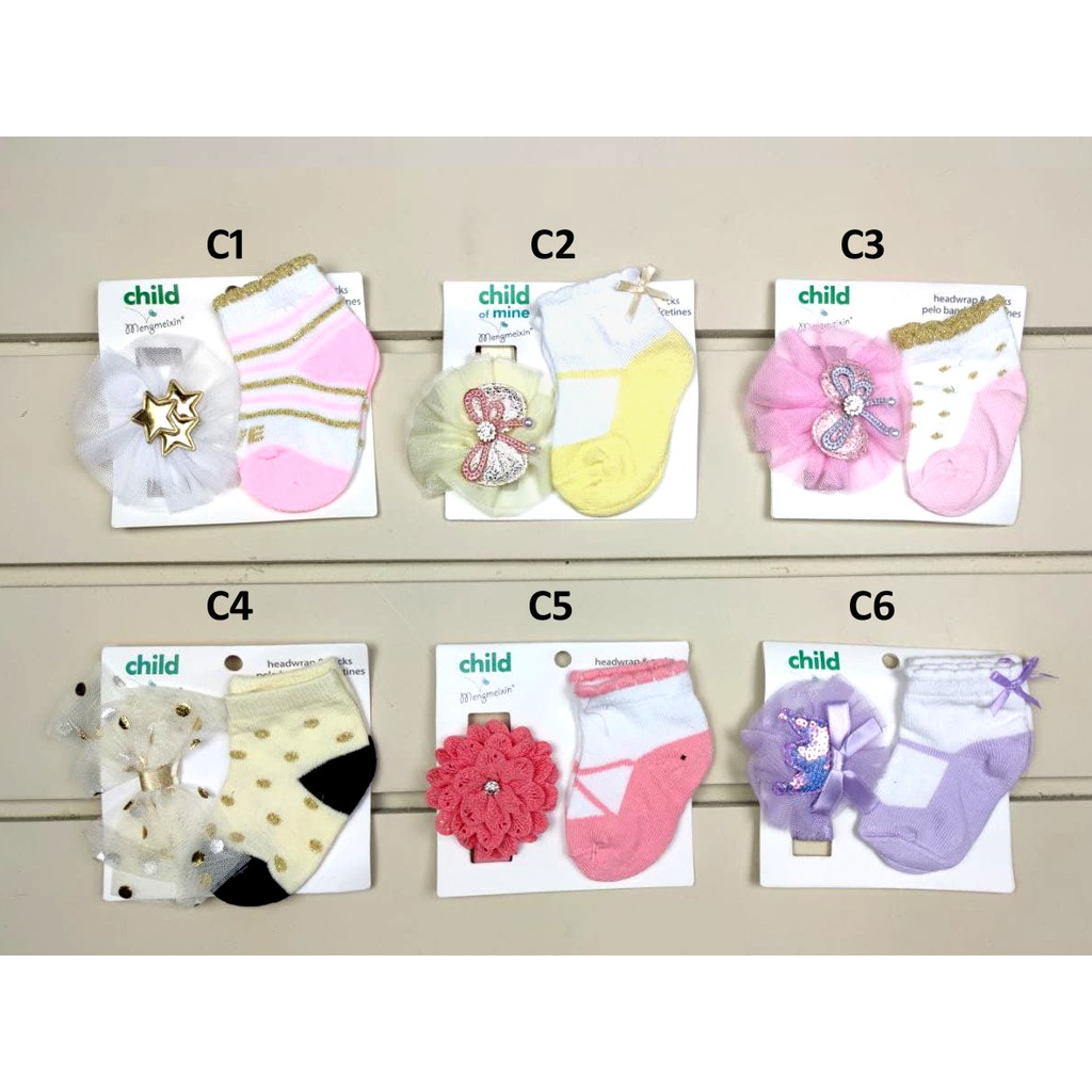 Kaos Kaki Bandana Set Bayi Lucu Import