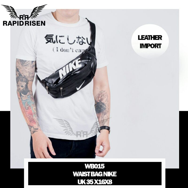 WAISTBAG NIKE KULIT PRIA IMPORT BEST GRADE TAS SELEMPANG TAS PINGGANG COWOK IMPORT