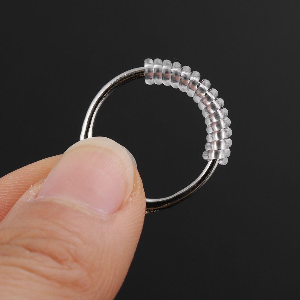 Wonder 1Pc/5Pcs/10Pcs/12Pcs Ring Size Adjuster Pengecil Pengencang Spiral Invisible Baru