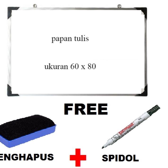 

Terbaru! Ter !! !!! Papan Tulis Belajar White Board Ukuran 50 x 70 dan papan 60 x80 Spidol Dan Penghapus ,,