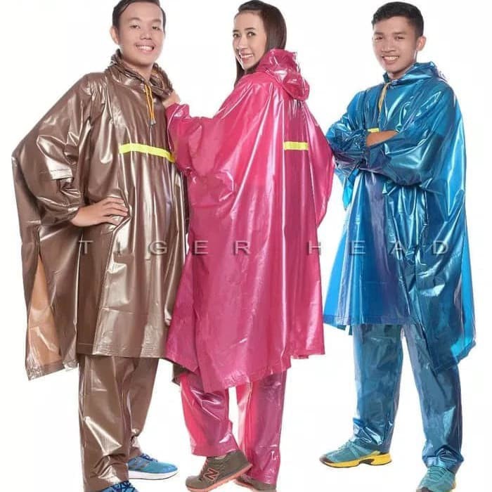 JAS HUJAN TIGER HEAD PONCHO LENGAN CELANA
