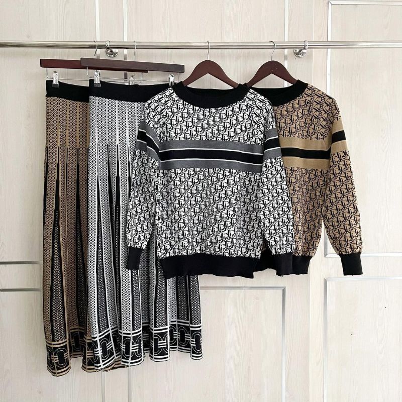 SETELAN RAJUT ROK//SETELAN ROK DIOR RAJUT