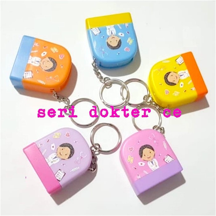 

Murah Custom Stamp / Stempel Profesi Color Ganci Seri Dokter Cewek Limited