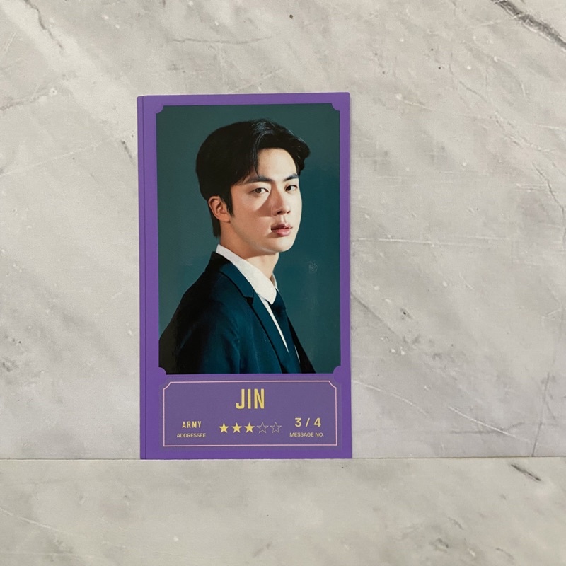 BTS bangbangcon BBC message mini photocard pc mpc jin seokjin official