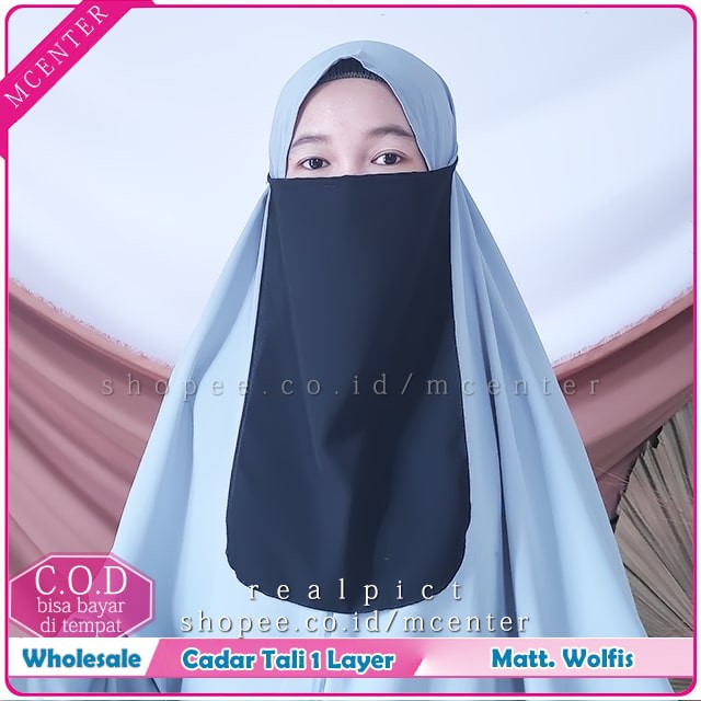 Cadar Tali 1 Layer Niqab Tali Satu Leyer 40x30cm Niqob Wolfis