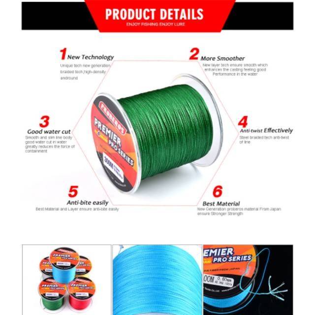 SENAR PANCING PE 4 BRAIDED PRO SERIES 300M. 0.14, 0.23, 0.33