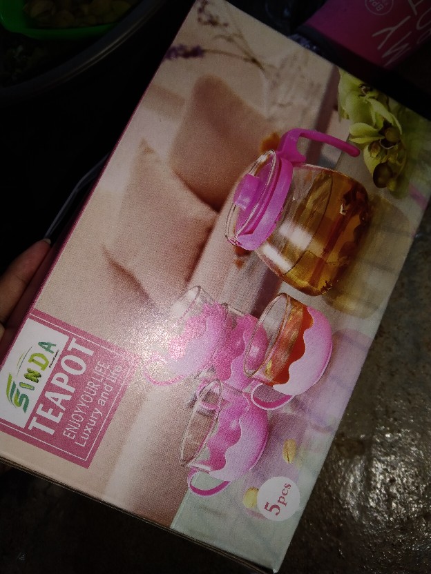 Tea Pot Set 5 In 1 / Set Teko Teh Kaca Tebal / Teko Teh Unik / Teapot Glass