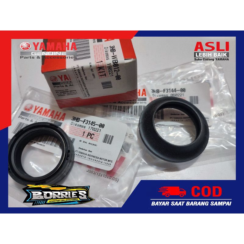 sepasang Sil Seal As Shock depan set Yamaha RXK RXS RXZ RZR N Max 3HB-WB012-00