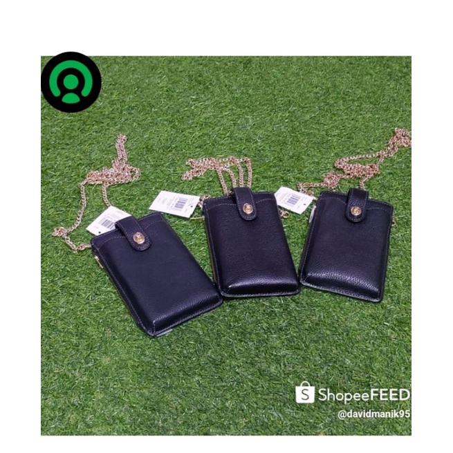 Coach phone crossbody black