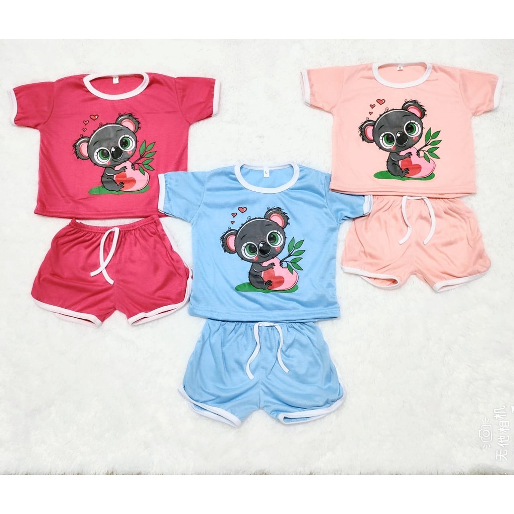 Rillo - Setelan Baju Playful Colour Anak Karakter Koala / Setelan Anak Unisex Usia 1-5 tahun