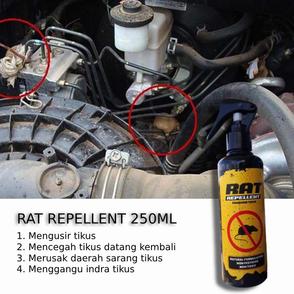 Auto Detailing Pengusir Tikus Bukan Racun Racun Rikus Ampuh BEST SELLER RAT Repellent 250ML