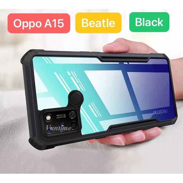Oppo A15 Hard Soft Case Armor Bumper Fuze Clear