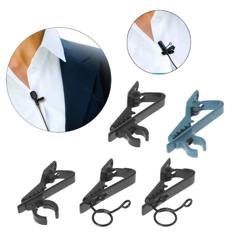 Gro Klip Kabel Pengganti Wireless Microphone Mount Microphone Lapel Tie Clip