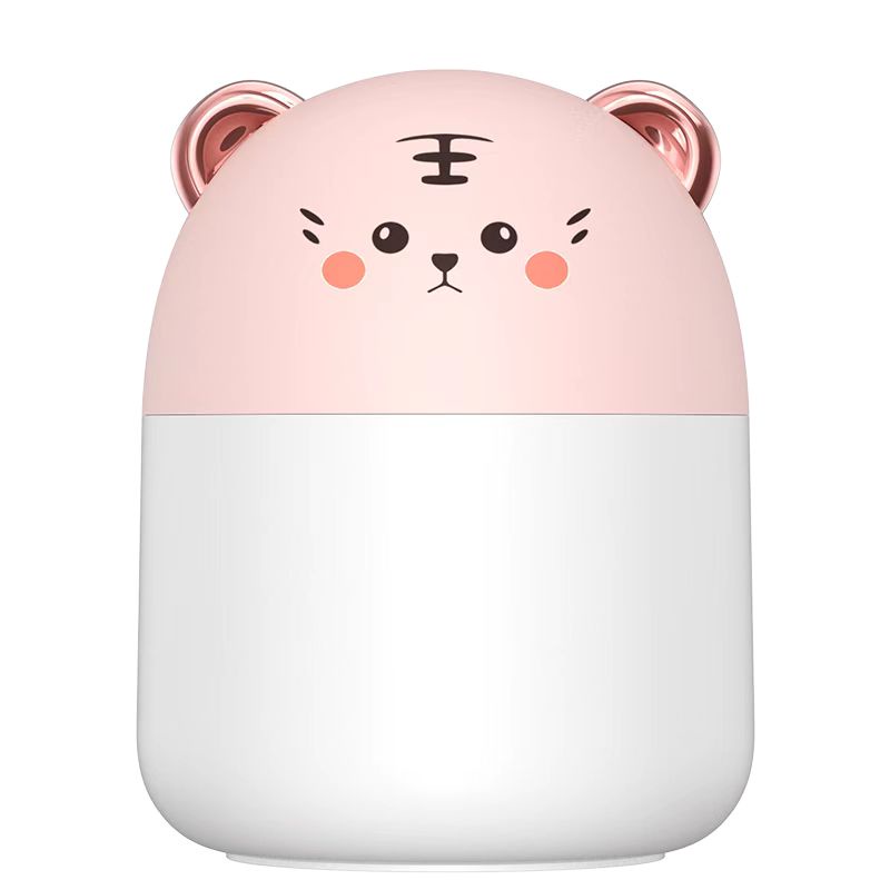 Diffuser  Aromatherapy 250 ml with 7 colour LED Lamp - Pelembab ruangan-250 ML AA PINK