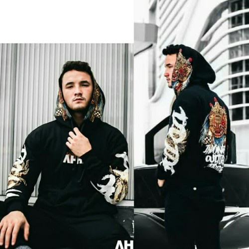 Jaket AHHA Hoodie Barong Bali Fleece Tebal