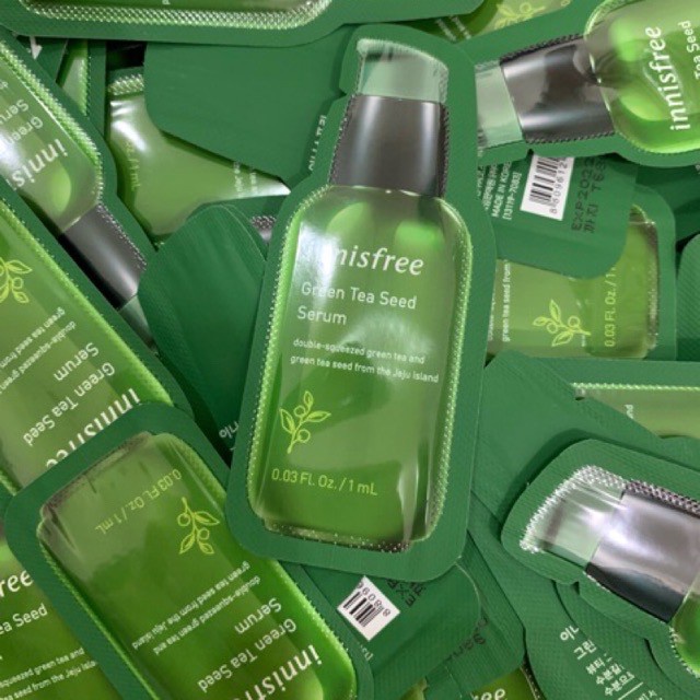 [SAMPLE]  Innisfree Greentea Green tea seed Serum 1ml - Sample Sachet -KEMASAN BARU