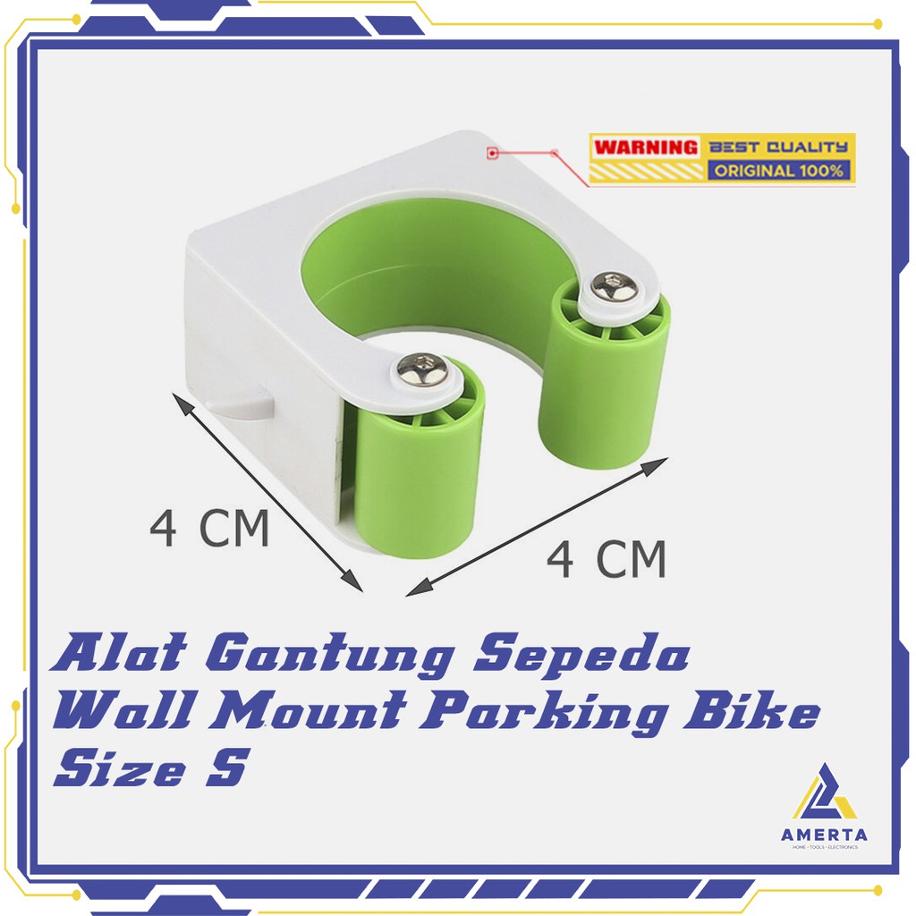 Alat Gantung Sepeda Wall Mount Hook Parking Bike Display Vorcool Size S - L150 - Green