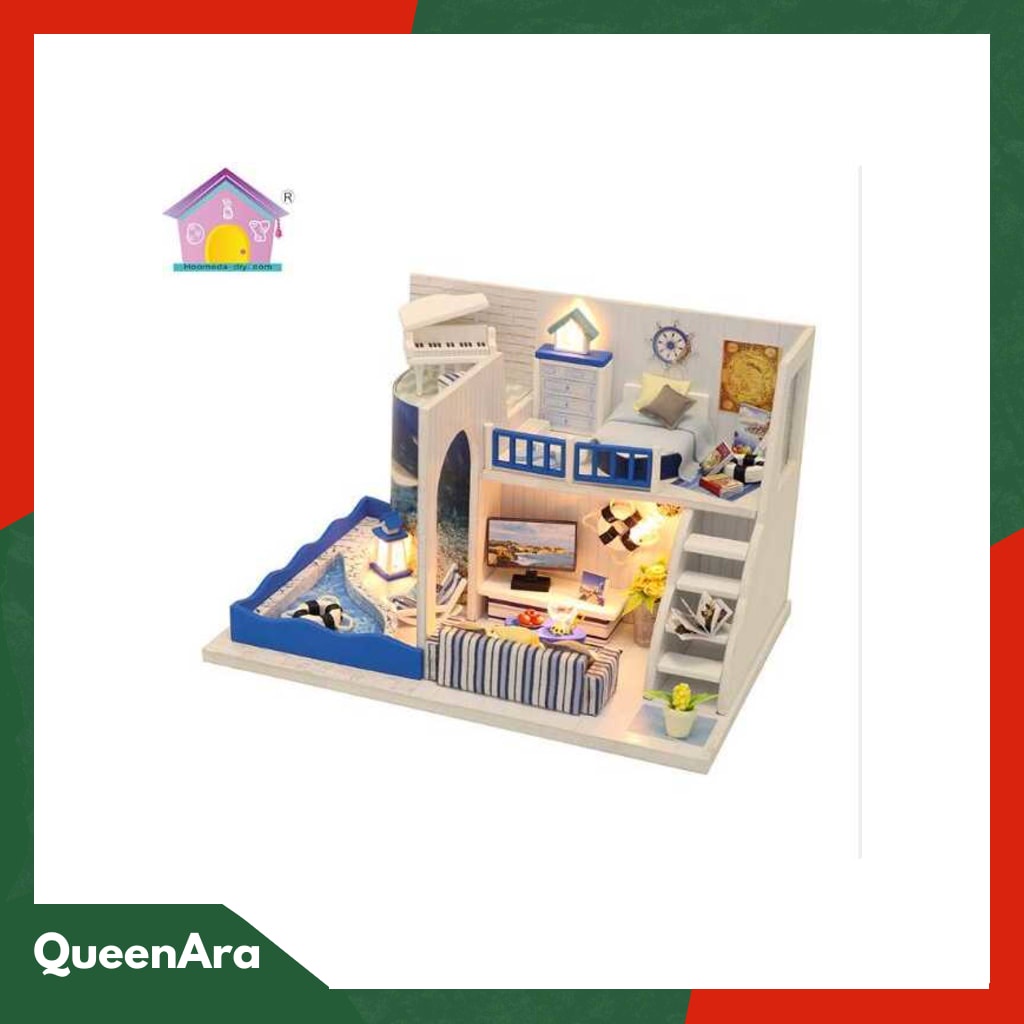 HONGDA Miniatur Rumah Boneka DIY Doll House Wooden Furniture - M04