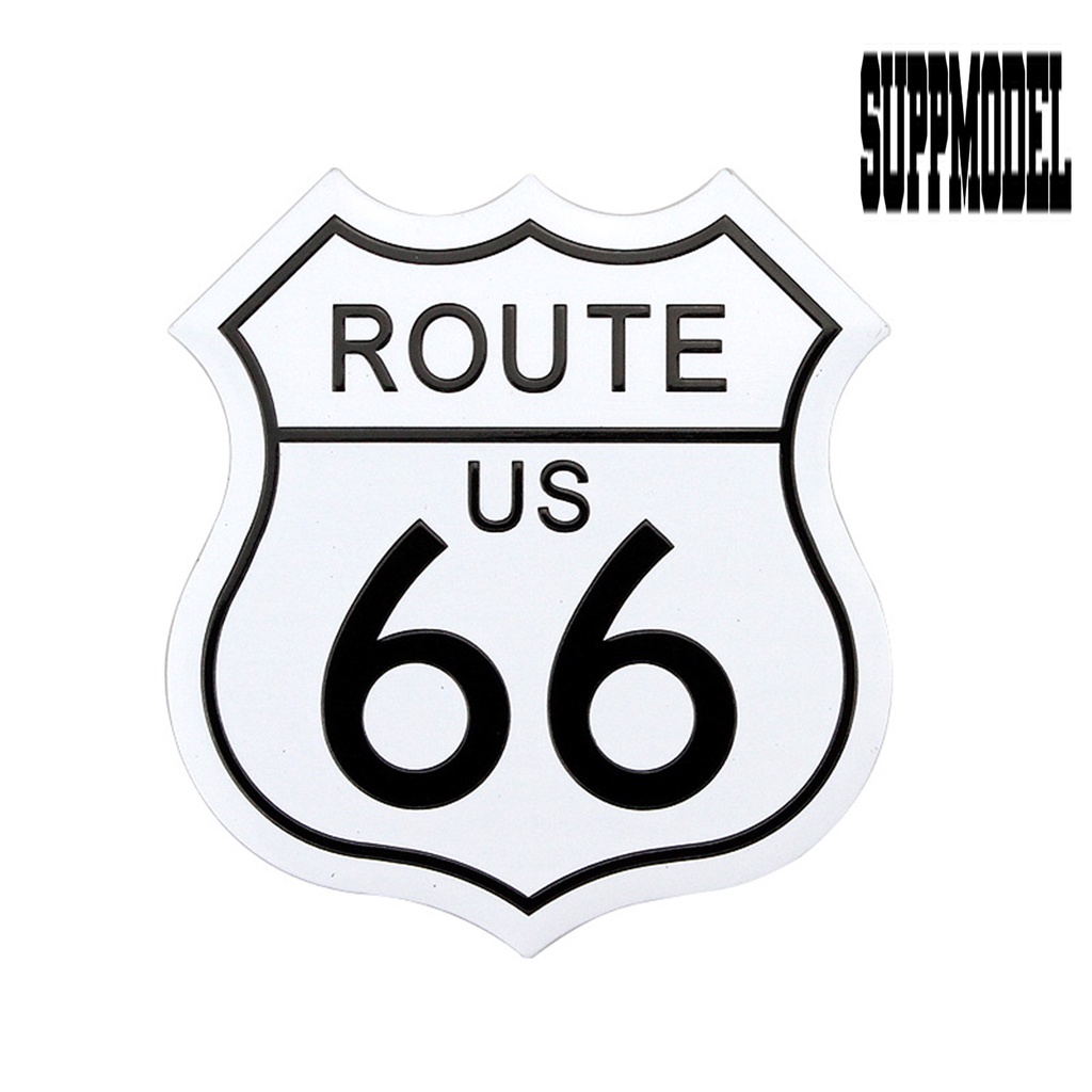 Stiker Vinyl Desain Route 66 3D Tahan Lama Untuk Mobil