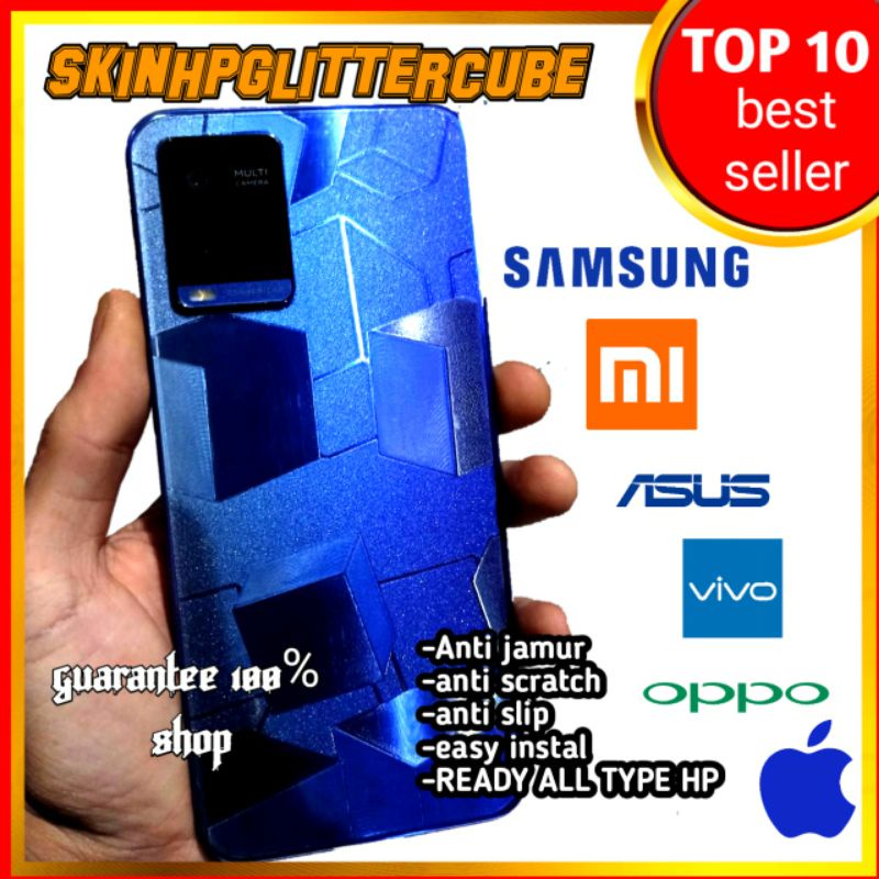 garskin hp + garskin camera cube glitter anti jamur all type all merek ready