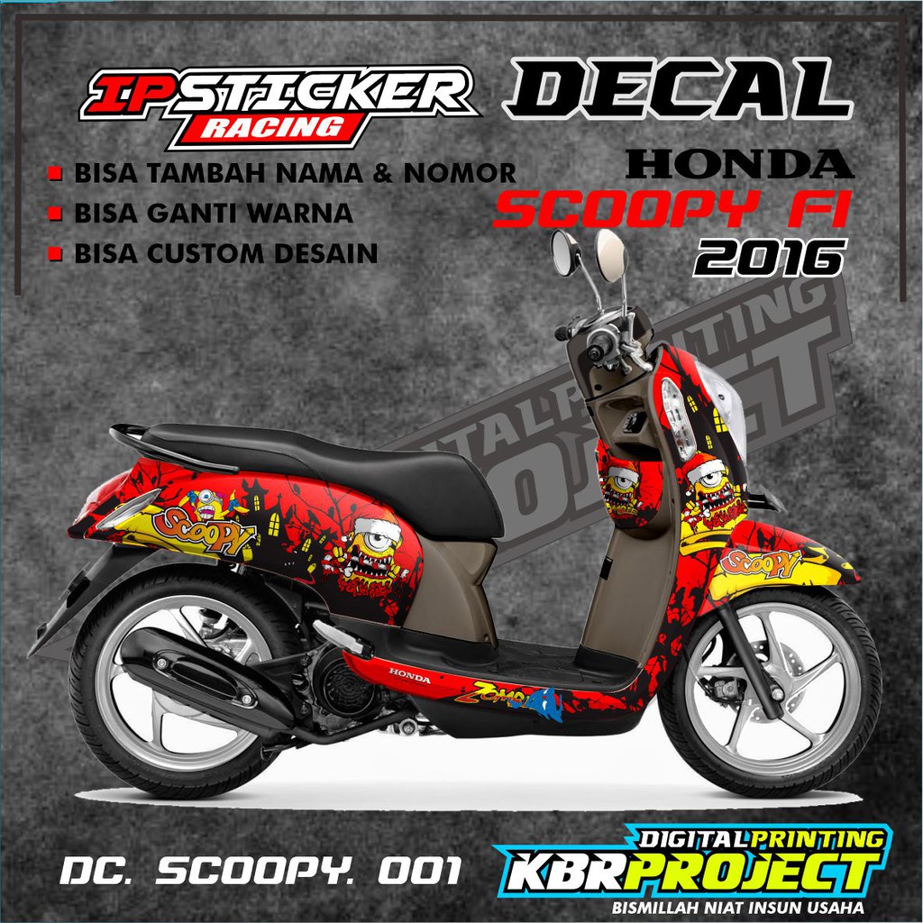 SCOOPY FI 2016 Decal Sticker - Decal stiker Full Body SCOOPY FI 2016 ip. 001 BISA CUSTOM