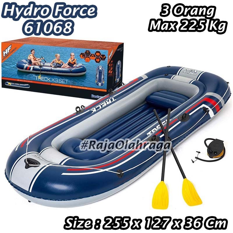 Perahu karet 3 orang Bestway 61068 Hydro Force Raft Treck X2 Set 61068