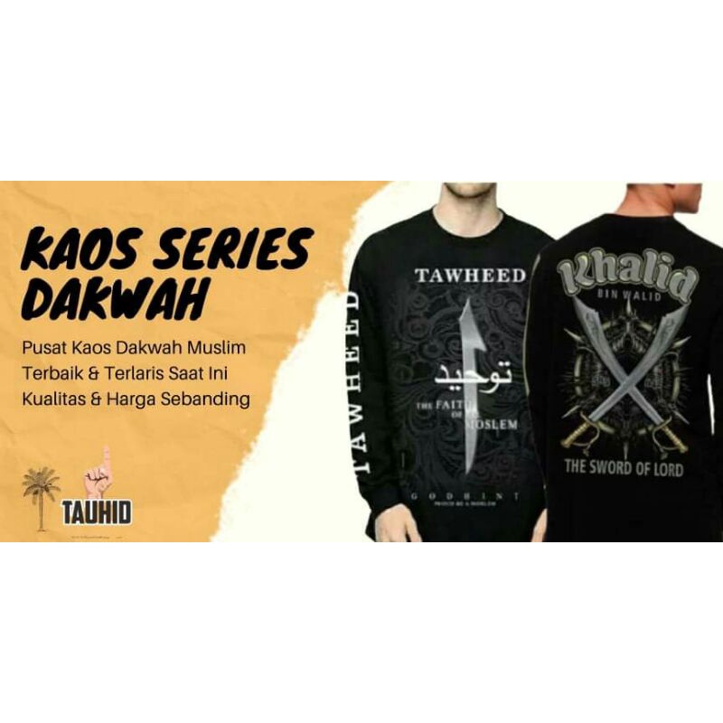 Kaos dakwah lengan panjang - baju muslim laki-laki dewasa - baju muslim cowok - kaos dakwah - kaos s