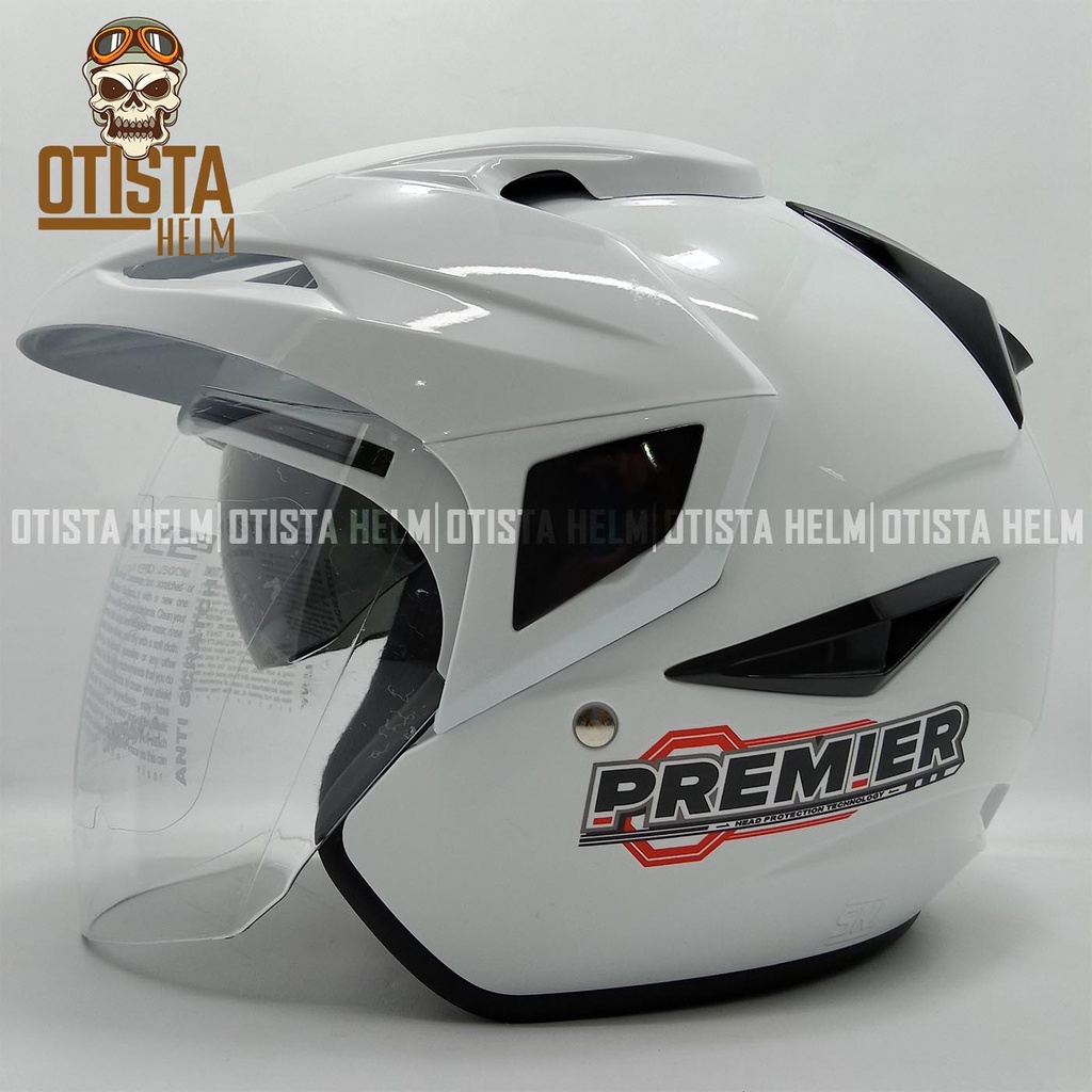 HELM HALF FACE ASCA PREMIER SOLID DOUBLE VISOR