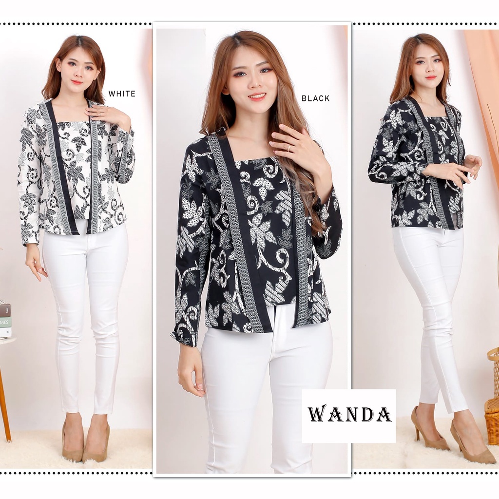 ERY LONG TOP STANDAR / JUMBO - Atasan Batik Wanita Lengan Panjang/ WANDA