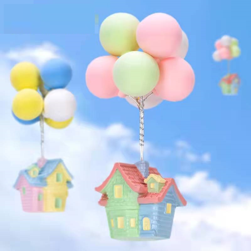 Cake Topper Pajangan Miniatur Toper Hiasan Rumah Balon Up Kue Ultah