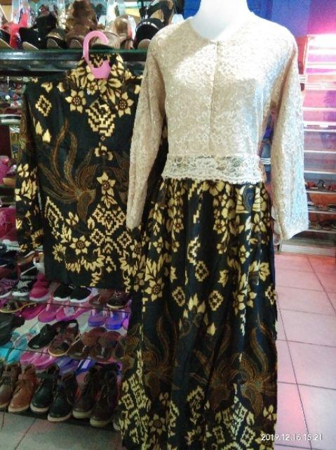 Maura Couple Sania Ruffle Batik Couple Ori Ndoro Jowi Dnt Garansi Termurah -batik Solo