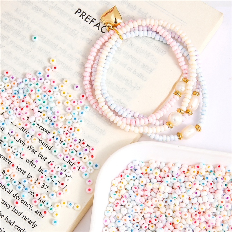 Kualitas Tinggi 660 Pcs/lot 8/O 3 Mm Padat Susu Kaca Biji Manik-manik Kaca Manik-manik untuk Anting-Anting Gelang Kalung DIY Perhiasan Aksesoris